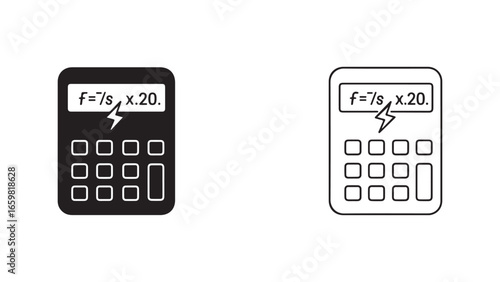 Calculator icon with transparent background