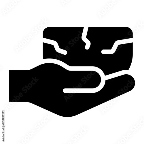 beggar glyph icon