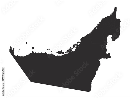 UAE country map on white background 
