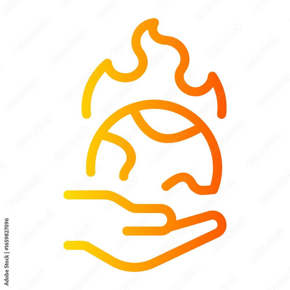 Obraz premium global warming gradient icon