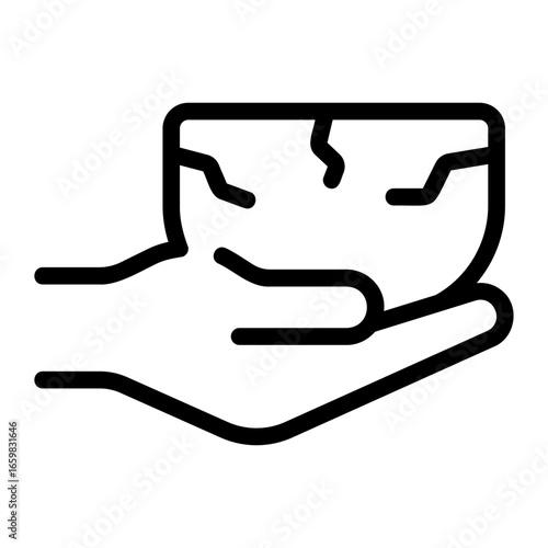 beggar line icon