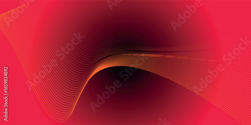 Dynamic red background with abstract flowing lines and a smooth gradient. Perfect for tech, business, or digital presentations.