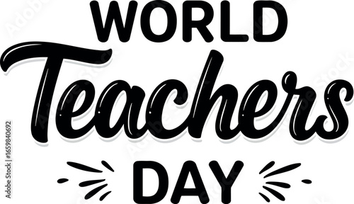 Celebrate world teachers day with a bold silhouette design recognizing educators and their impact vector