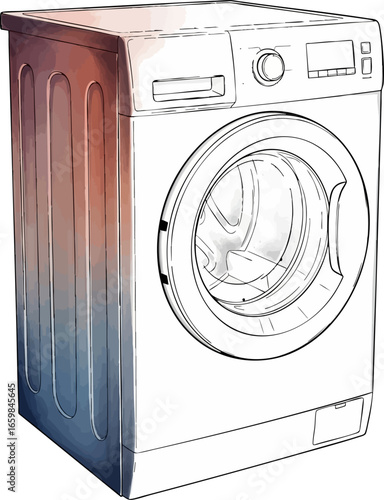 Dynamic Angle Washing Machine Sketchbook