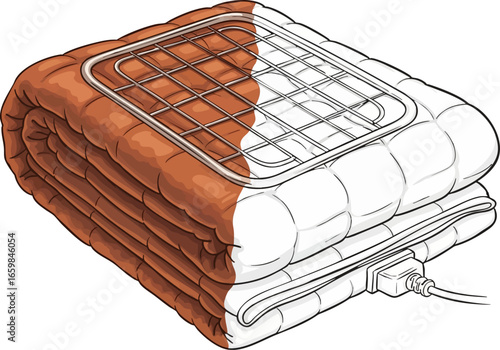 Cozy Warmth A Heated Blanket Sketch