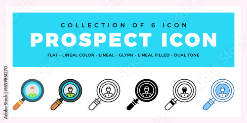 Pack of 6 Vector prospect icon