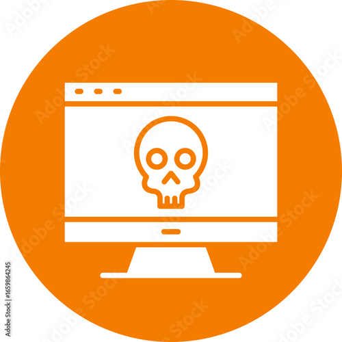 Dark web circle icon, dark web icon — hidden network, cybercrime, anonymous internet activity symbol vector