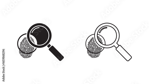 Fingerprint analysis with magnifying glass