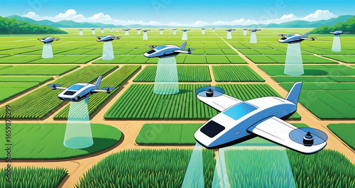 Modern drone technology in a green ecosystem