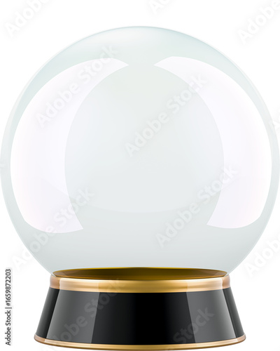 Foto Clear Crystal Ball with stand , transparent background
