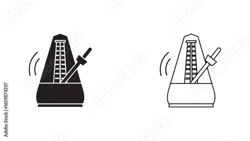 Metronome icon with transparent background