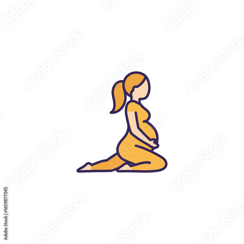 pregnancy yoga a pregnant woman practicing prenatal yoga sitting in vajrasana pose promoting relaxation mindfulness and healthy lifestyle during pregnancy