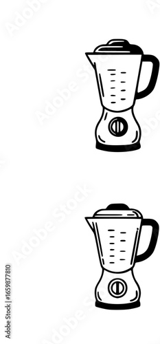 Simple Black and White Blender Logo Design.

