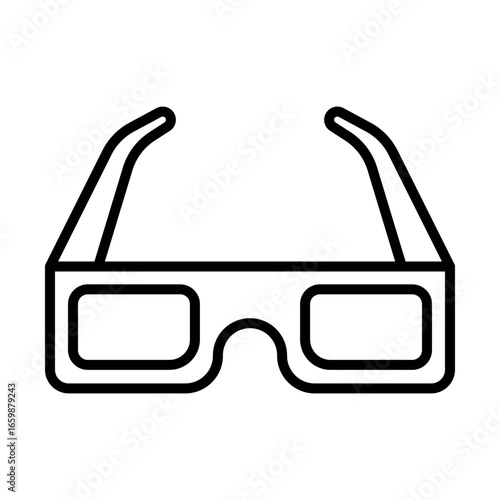 D Glasses icon design