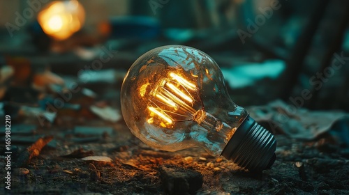 halogen bulb is lying
