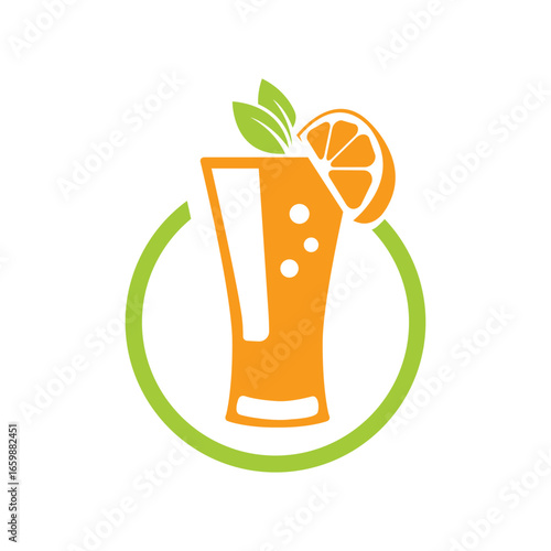 cocktail abstract logo modern style 