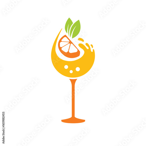 cocktail abstract logo modern style 