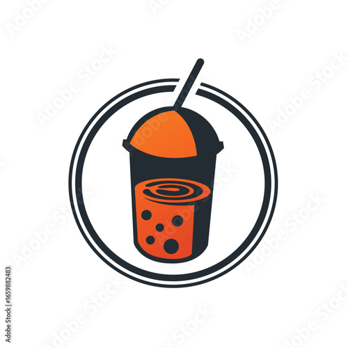 cocktail abstract logo modern style 