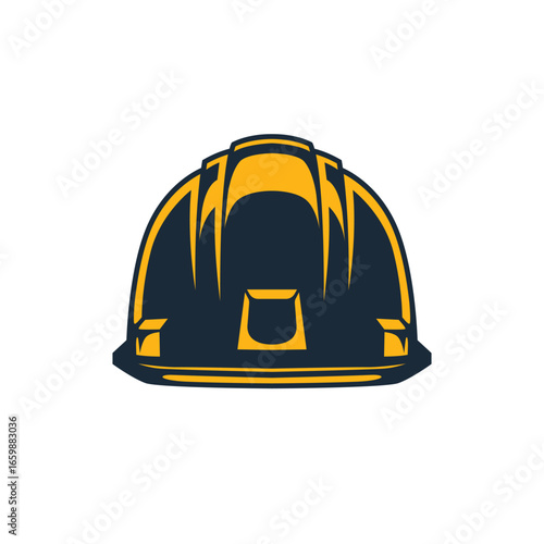 helmet construction abstract simple modern logo