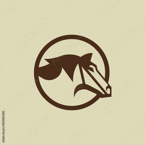 horse abstract logo modern style