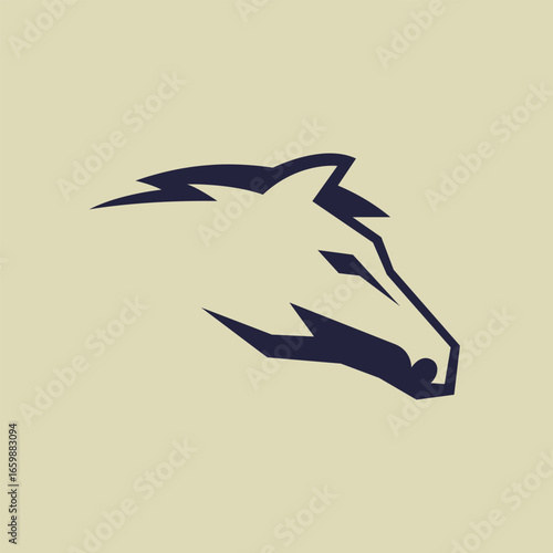horse abstract logo modern style