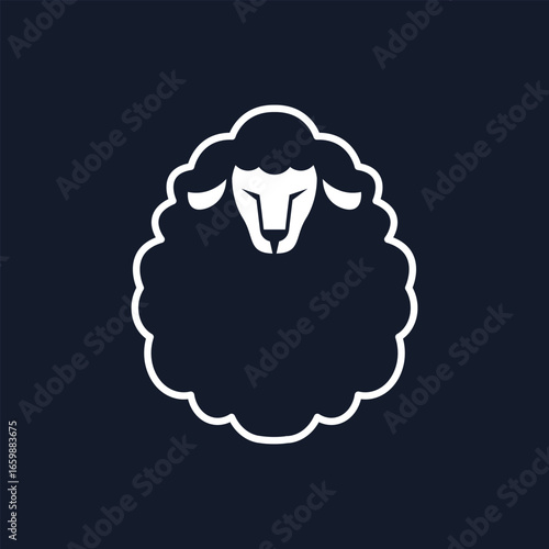sheep abstract logo modern style