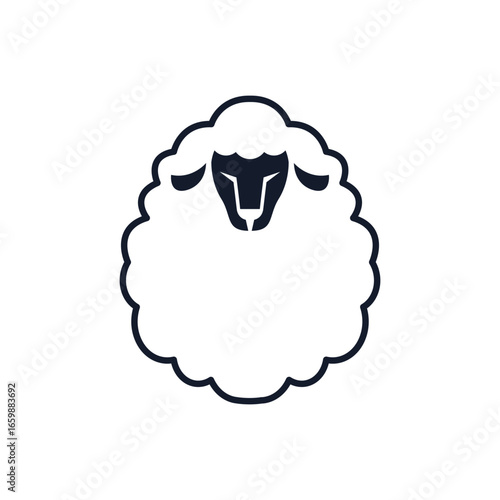 sheep abstract logo modern style