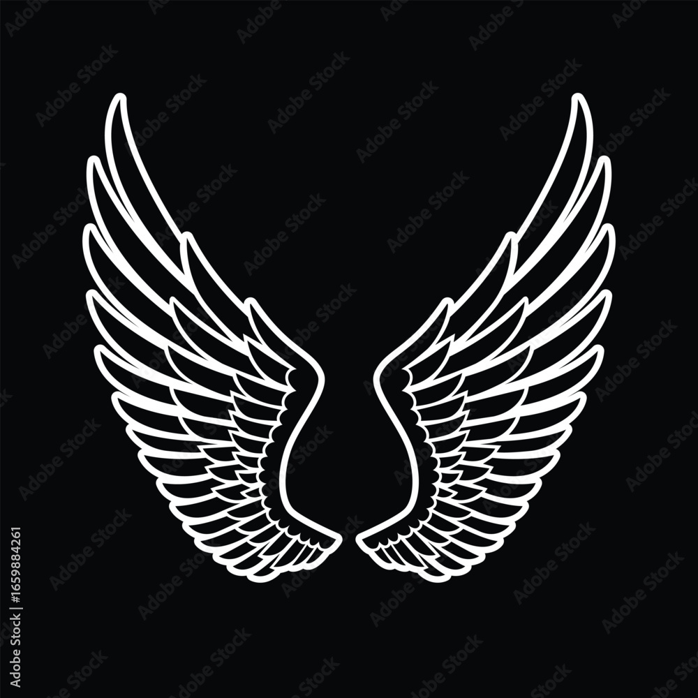 Fototapeta premium wings bird abstract logo modern style