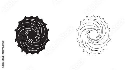 Spiral vortex with transparent background