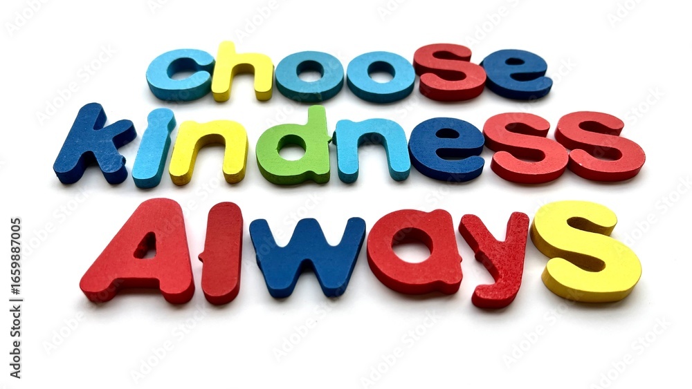 Naklejka premium Choose Kindness Always: A Colorful Reminder