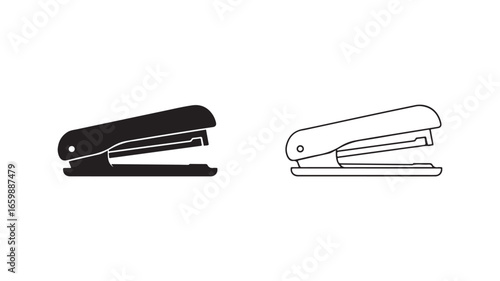 Stapler outline icon with transparent background