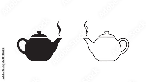 Teapot icon with transparent background