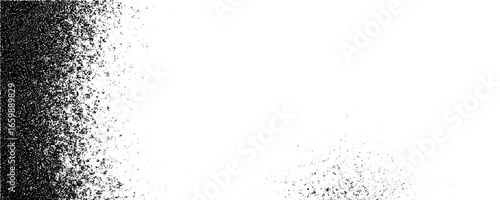 Stipple pattern, dotted geometric background. Stippling, dotwork drawing, shading using dots. Pixel disintegration, random halftone effect.