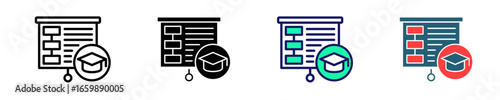 Learning Plan  Icon Set Multiple Style Collection