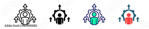 Skill Building  Icon Set Multiple Style Collection