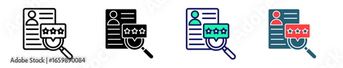 Resume Review  Icon Set Multiple Style Collection