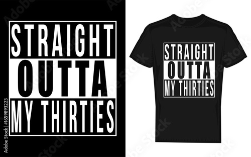 Humorous 40th Birthday Design Straight Outta My Thirties with Cat Silhouette Celebrating 40 Years Since 1984 A Fun Gift Idea silhouette