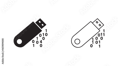 Usb drive with binary code