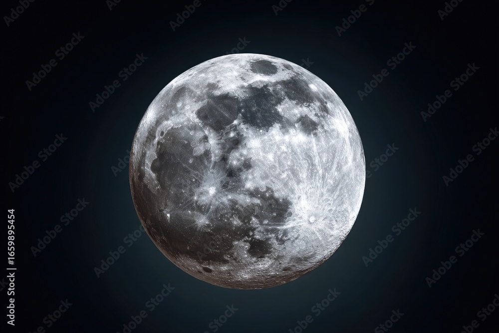 Fototapeta premium full moon in night sky