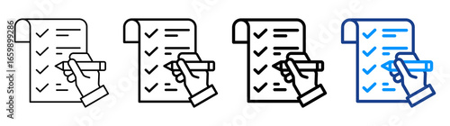 Listing Icon Different Style Outline Collection Set