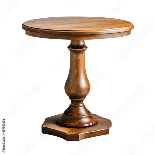 Elegant Wooden Pedestal Table - A Testament to Time
