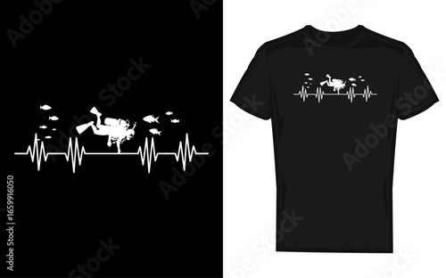 Scuba Diving Dog Illustration for Men and Women Who Love Diving