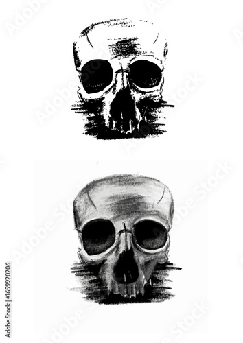 Skull-chalk-doodle