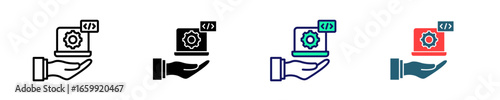 Digital Services  Icon Set Multiple Style Collection
