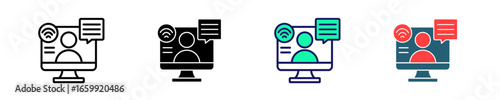 Digital Workplace  Icon Set Multiple Style Collection