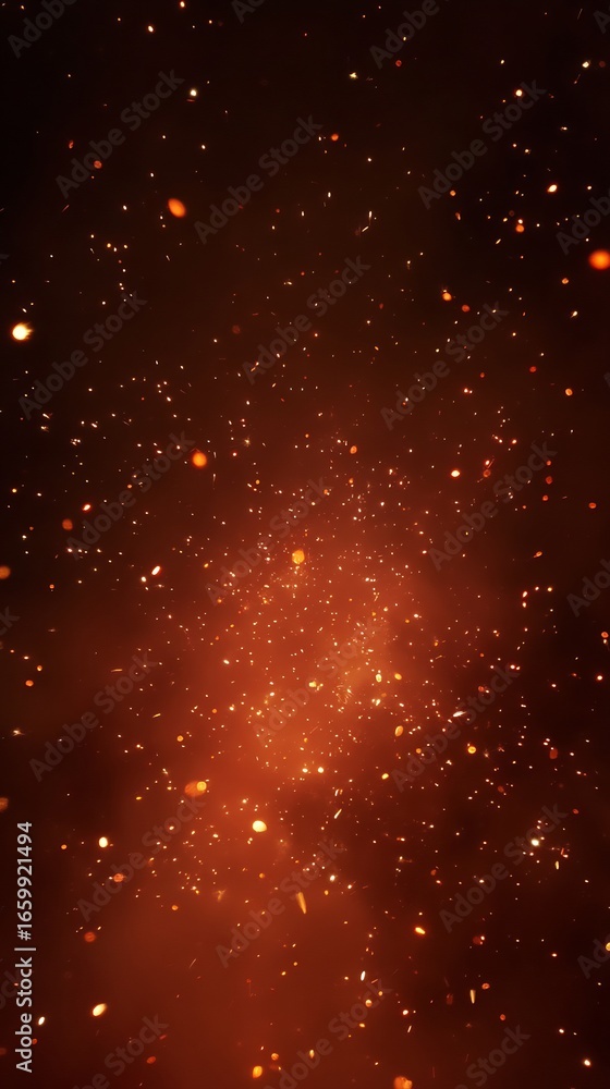 Fototapeta premium Firecrackers bursting the night sky Diwali celebration vertical background