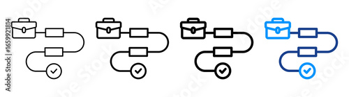 Workflow Icon Different Style Outline Collection Set