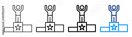 Success Icon Different Style Outline Collection Set