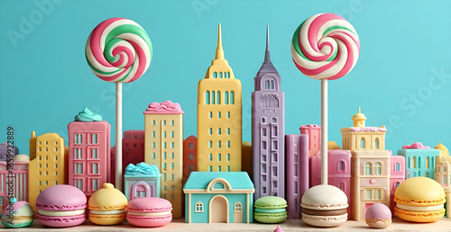 a version of New York built entirely from sweets, interpreted in different forms and flavours