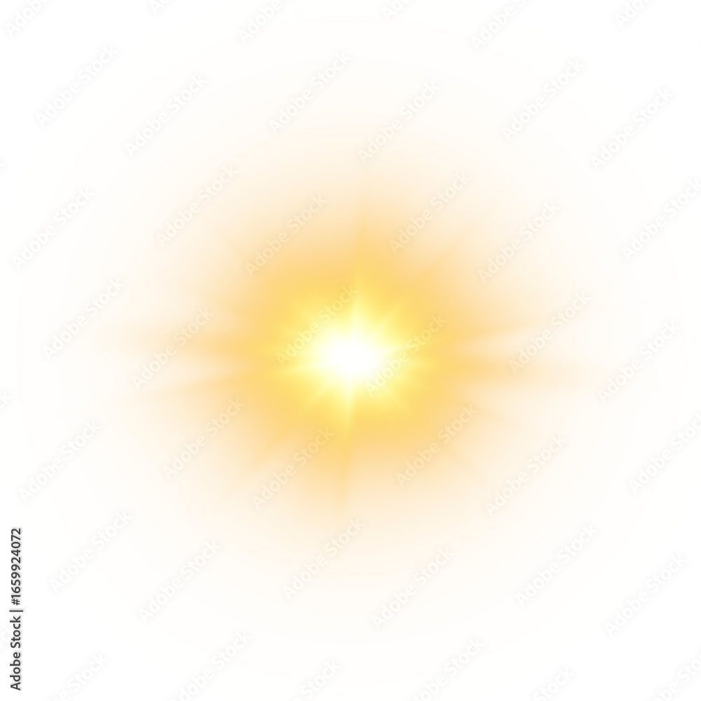 Obraz premium Magic Yellow Light Show with Laser Rays, Disco Glare, and Futuristic Sparkle Effects